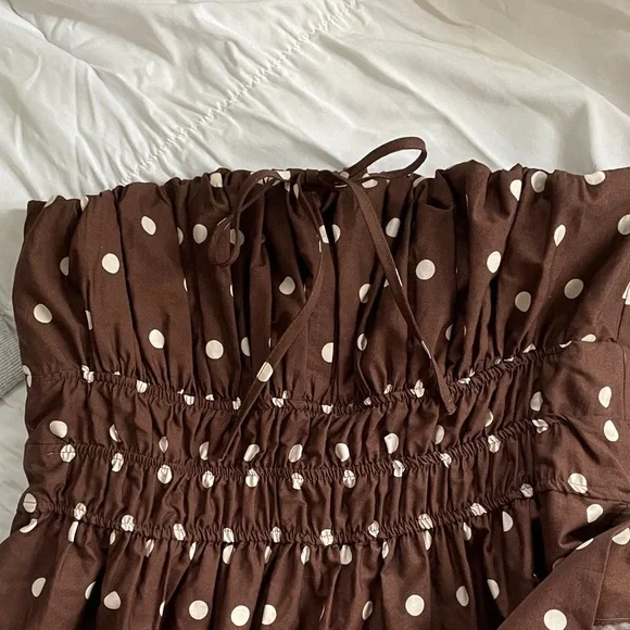 The Somerset Strapless polka Dot Maxi Dress - Picture 13 of 13